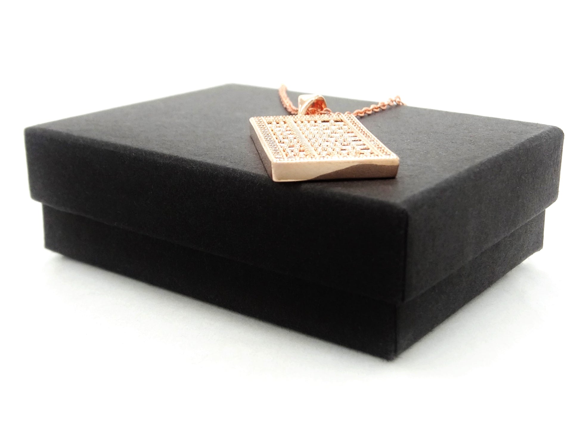 Rose gold abacus necklace GIFT BOX
