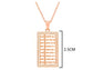 Rose gold abacus necklace MEASUREMENT