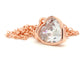 Rose gold heart gem necklace DISPLAY