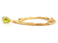 Green raindrop gem gold necklace BACK