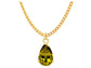 Green raindrop gem gold necklace MAIN