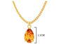 Citrine raindrop gold necklace MEASUREMENT