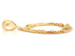 Citrine raindrop gold necklace BACK
