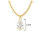 Clear raindrop gem gold necklace MEASUREMENT