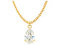 Clear raindrop gem gold necklace MAIN