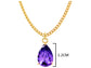 Purple raindrop gold necklace MEASUREMENT