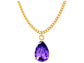 Purple raindrop gold necklace MAIN