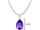 Purple raindrop white gold necklace MEASUREMENT
