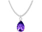 Purple raindrop white gold necklace MAIN