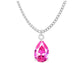 Pink raindrop white gold necklace MAIN