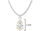 Clear raindrop white gold necklace MEASUREMENT