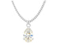 Clear raindrop white gold necklace MAIN