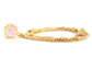 Pink gem gold necklace BACK
