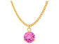 Pink gem gold necklace MAIN