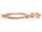 Rose gold tapered baguette gems jewelry set BACK