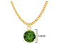 Green gem gold necklace MEASUREMENT