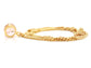 Champagne gem gold necklace BACK