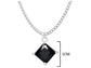 White gold black princess necklace and earrings MEASUREMENT