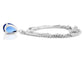 Blue raindrop white gold necklace BACK