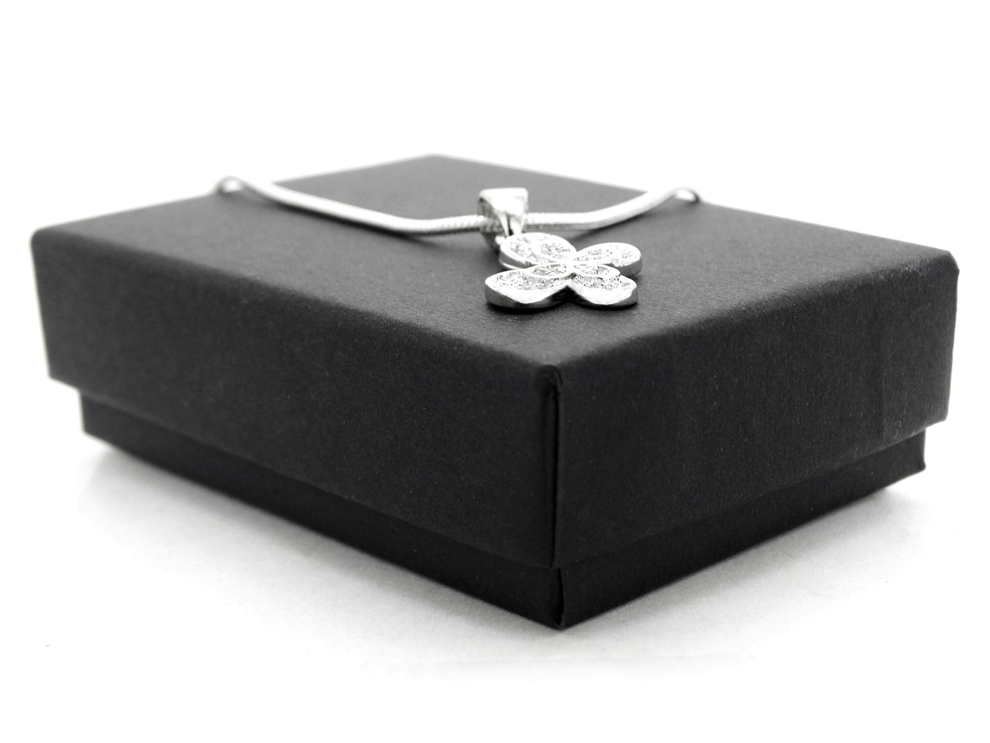 Sterling silver butterfly drop necklace GIFT BOX