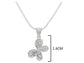 Sterling silver white butterfly necklace and earrings MEASUREMENT