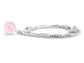 Pink gem white gold necklace BACK