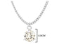 Clear gem white gold necklace MEASUREMENT