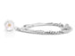 Clear gem white gold necklace BACK