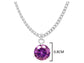 Purple gem white gold necklace MEASUREMENT