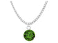 Green gem white gold necklace MAIN