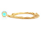 Blue gem gold necklace BACK