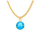 Blue gem gold necklace MAIN