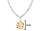 Champagne gem white gold necklace MEASUREMENT
