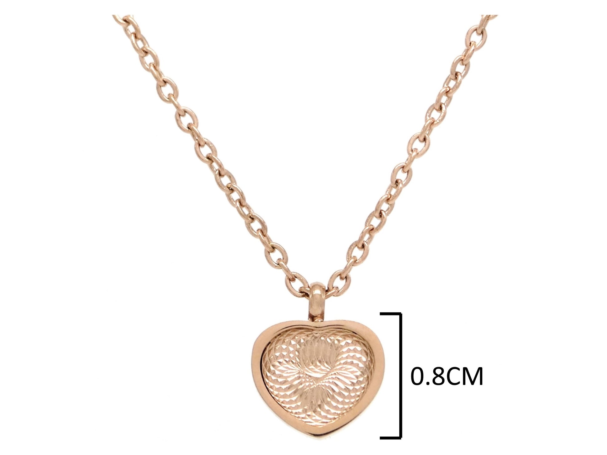 Rose gold choker heart necklace MEASUREMENT