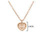 Rose gold choker heart necklace MEASUREMENT