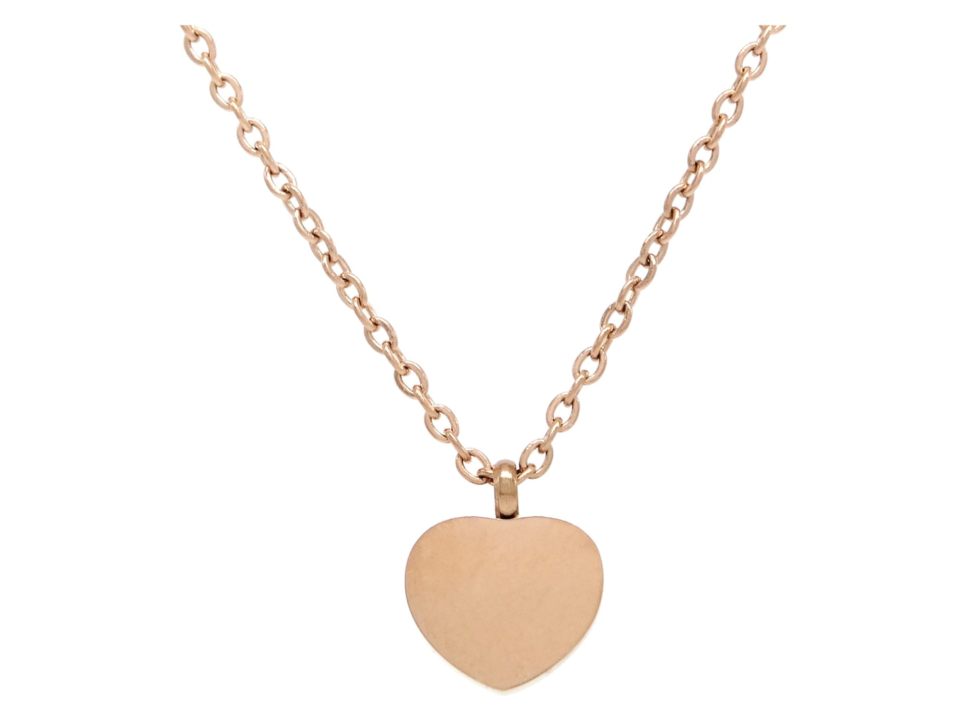 Rose gold choker heart necklace BACK