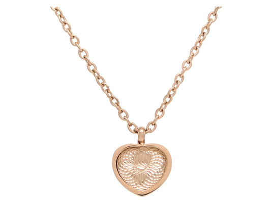Rose gold choker heart necklace MAIN
