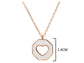 Rose gold white sea shell heart necklace MEASUREMENT