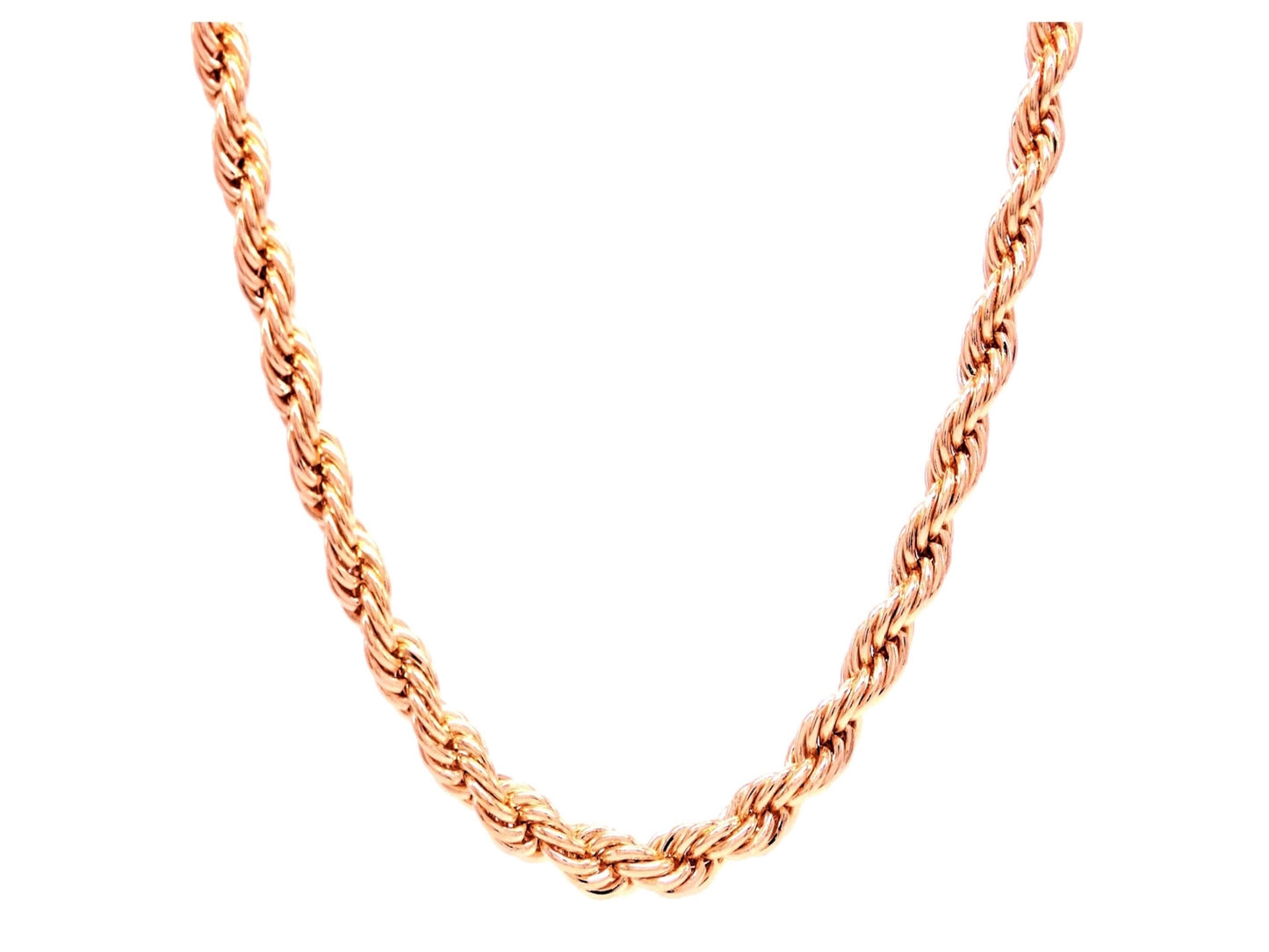 Rose gold thin rope necklace MAIN