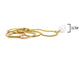 White moonstone ball yellow gold necklace MEASUREMENT