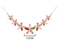Rose gold marquise flower princess necklace MEASUREMENT