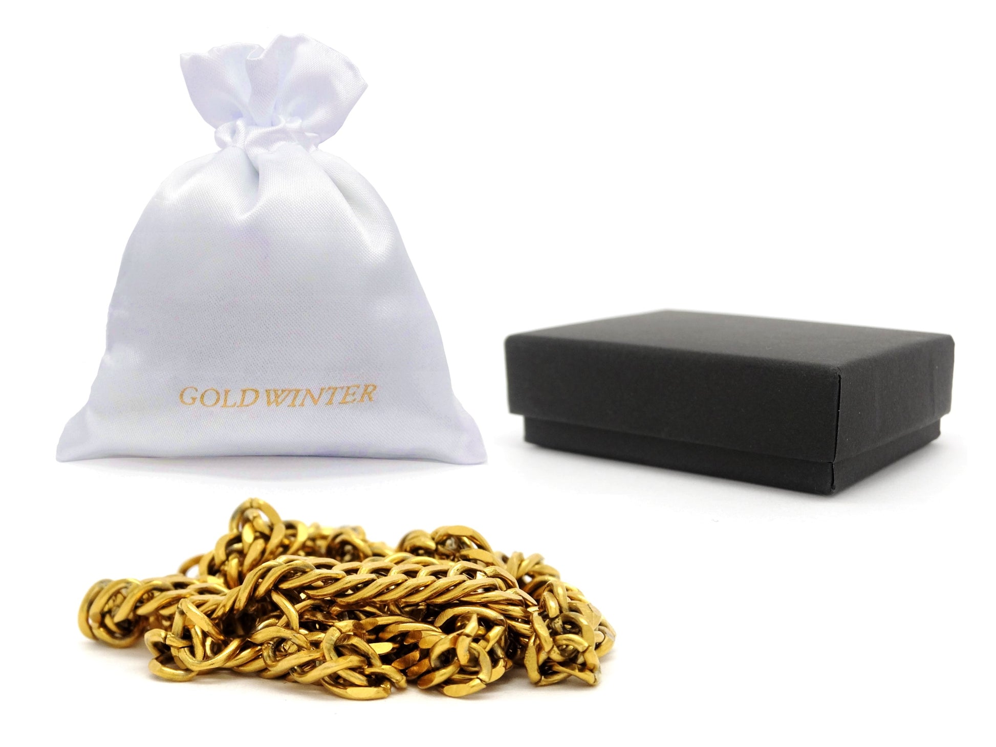 Thin gold double curb link chain necklace GIFT BAG AND BOX