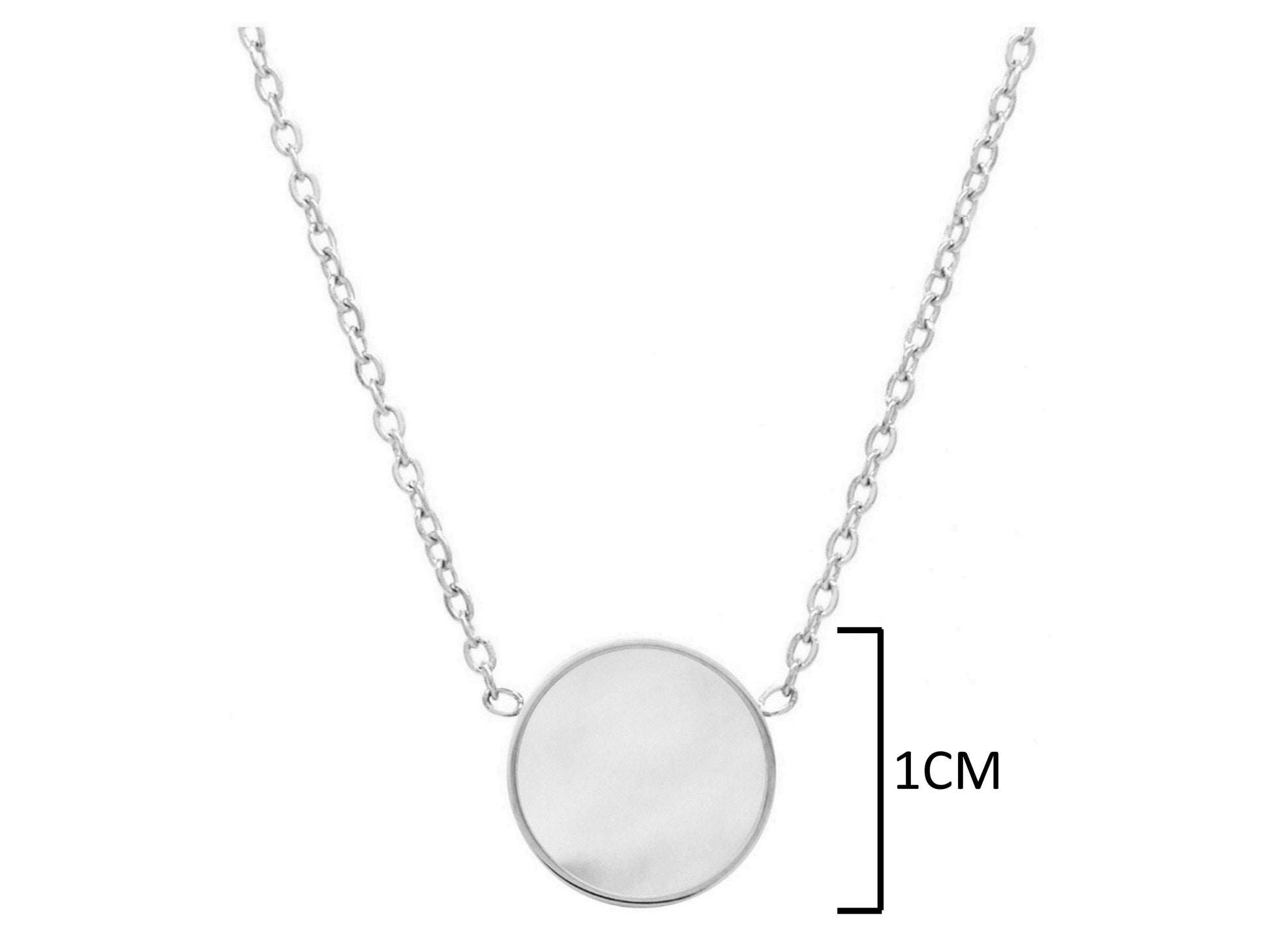 White gold white seashell choker necklace MEASUREMENT