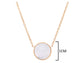 Rose gold round white sea shell jewellery set NECKLACE MEASUREMENT