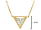 White trillion yellow gold necklace MEASUREMENT