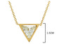 Yellow gold white trillion necklace and earrings MEASUREMENT 2