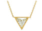 White trillion yellow gold necklace MAIN