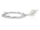 Clear drop baguette white gold necklace FRONT