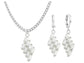 Clear drop baguette white gold necklace and earrings MAIN