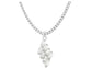 Clear drop baguette white gold necklace MAIN
